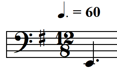 melodic dictation compound meter intermediate example 3 start